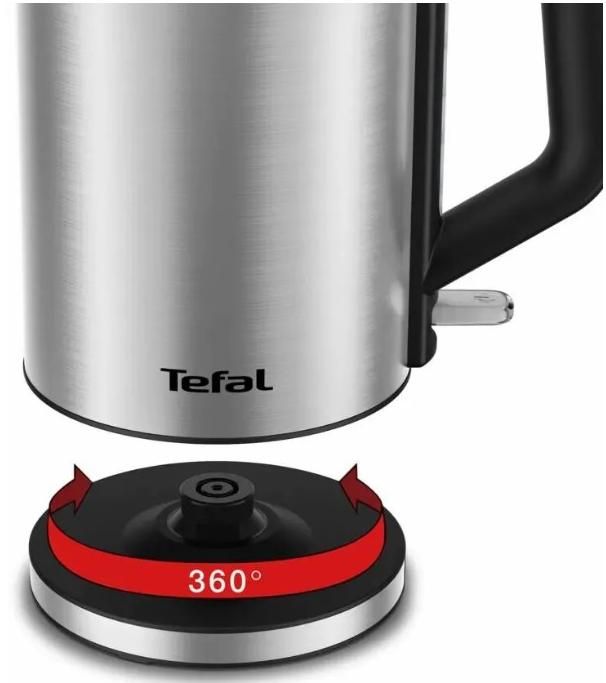 Електрочайник Tefal Bronx Electric 1.7л, нерж. сталь, сірий