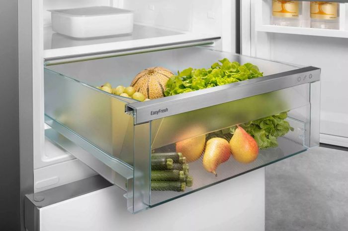 Холодильник Liebherr з нижн. мороз., 201.5x59.7х67.5, холод.відд.-266л, мороз.відд.-94л, 2дв., А++, NF, диспл внутр., білий