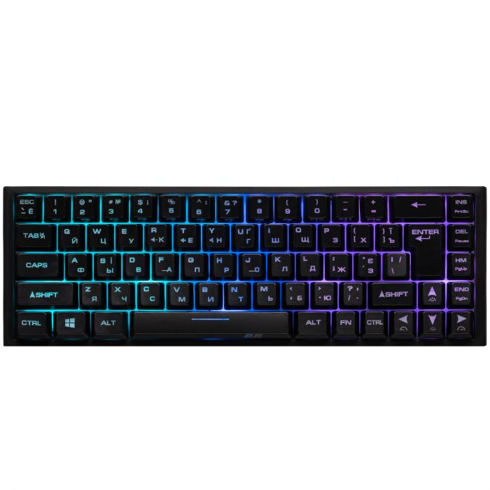 Клавіатура мембранна 2E GAMING KG350 68key, USB-A, EN/UA/RU, RGB, чорний