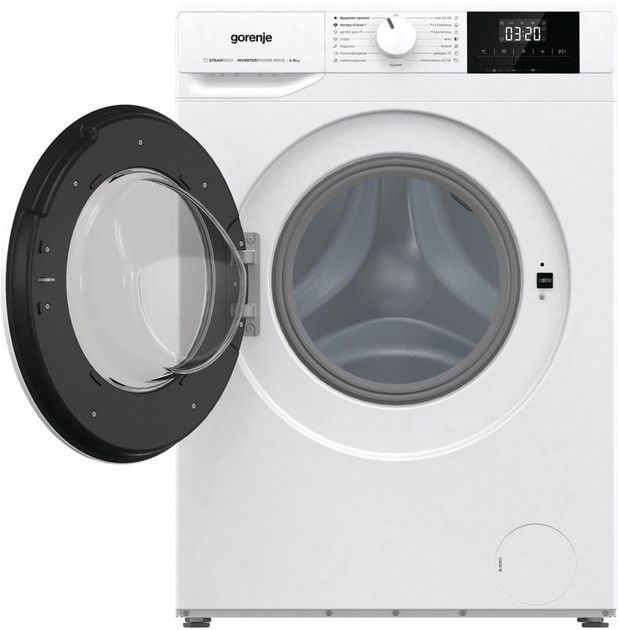 Пральна машина Gorenje фронтальна, 6кг, 1000, A+++, 43.5см, дисплей, пар, інвертор, білий