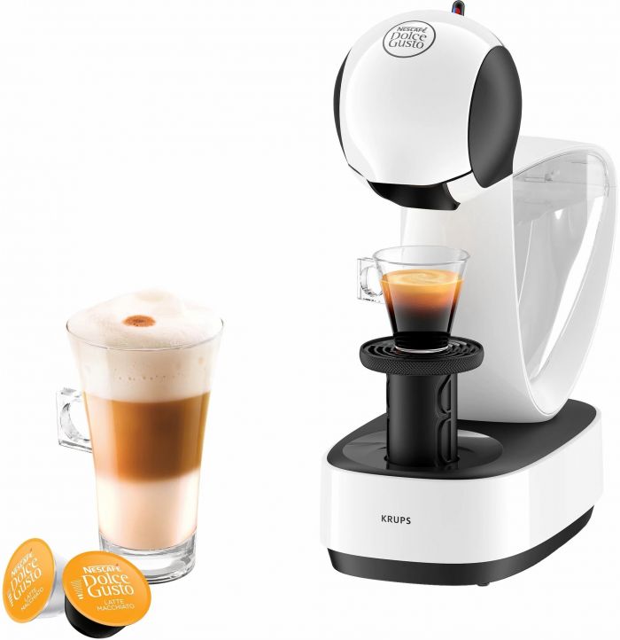 Кавоварка Krups капсульна Infinissima, 1.2л, капсули NESCAFE Dolce Gusto, білий