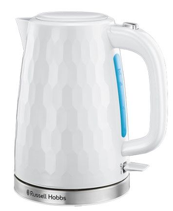 Електрочайник Russell Hobbs Honeycomb 1.7л, пластик, білий