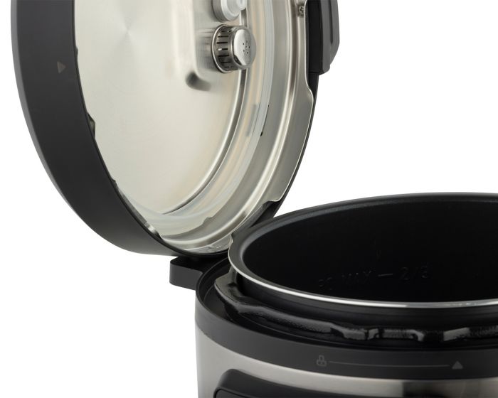 Мультиварка-скороварка Gorenje, 1000Вт, чаша-6л, електронне керув., 8 програм, метал/пластик, чорний-нерж