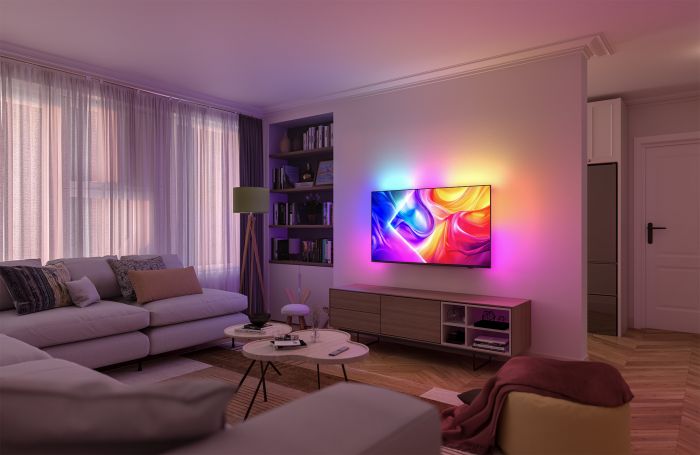 Телевізор 65" Philips QLED 4K 144Hz Smart Titan OS Black Ambilight