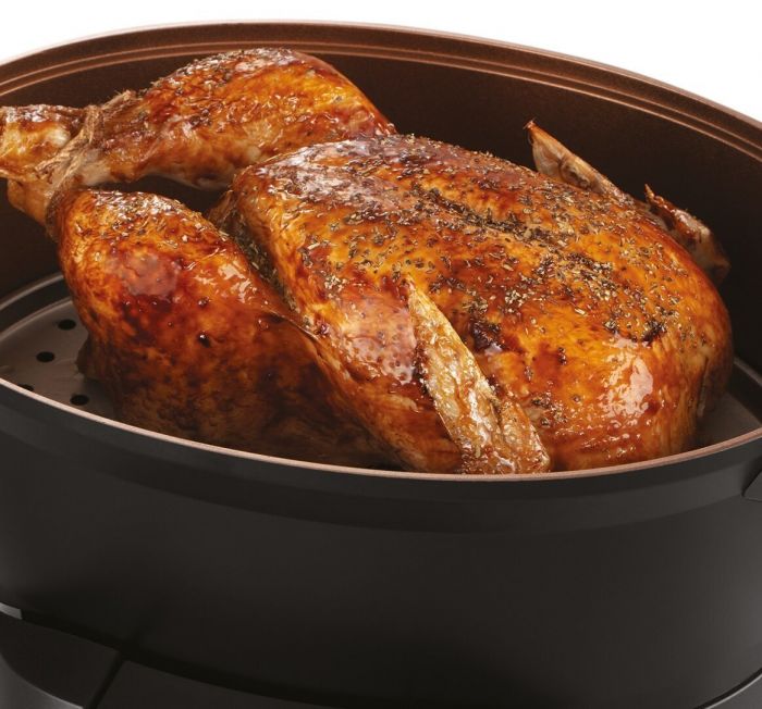 Мультиварка Russell Hobbs GoodToGo, 1000Вт, чаша-6.5л, електронне керув., знімна кришка, кераміка, чорний