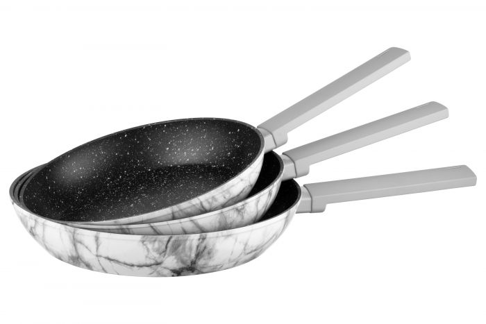 Сковорода ARDESTO Gemini Marmo, 26см, алюміній, сірий