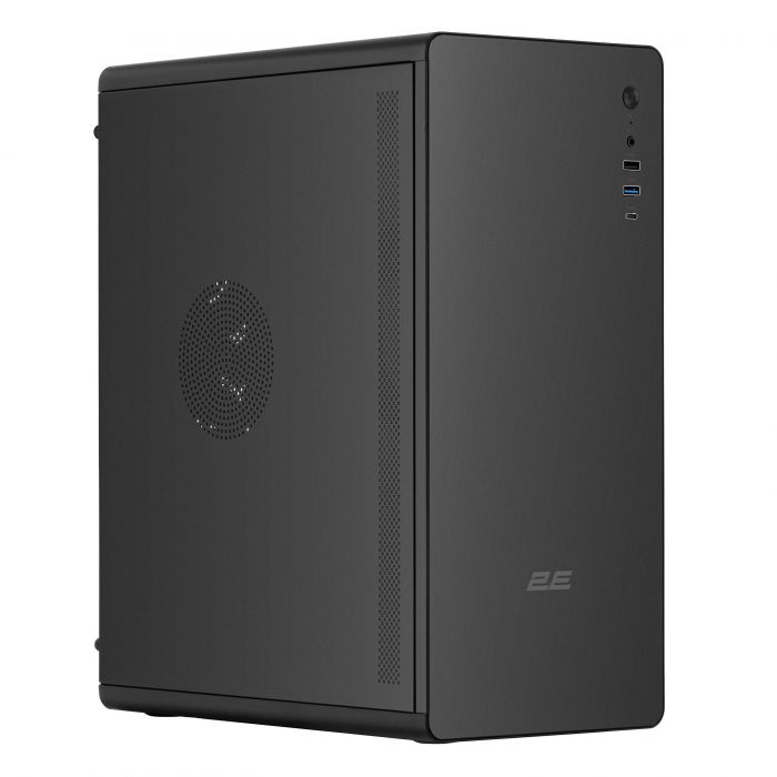 Корпус 2E Credo V500B без БЖ, 1xUSB3.0, 1х USB 2.0, 1xUSB Type-C, 1x120мм, VGA 310мм, ATX, чорний