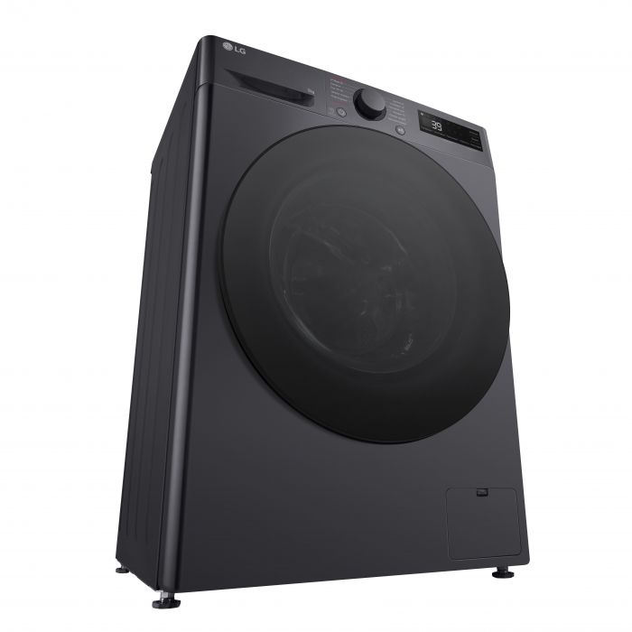 Пральна машина LG фронтальна, 9кг, 1200, A, 48см, дисплей, пара, інвертор, чорний