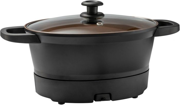 Мультиварка Russell Hobbs GoodToGo, 1000Вт, чаша-6.5л, електронне керув., знімна кришка, кераміка, чорний