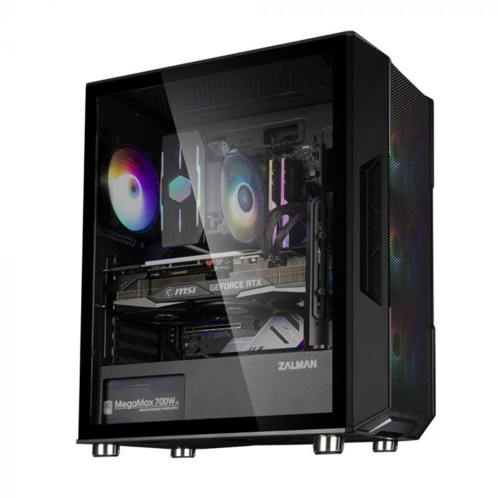 Корпус Zalman I3 Neo без БЖ, 1xUSB3.0, 2xUSB2.0, 4x120мм RGB, VGA 355мм, LCS ready, TG Side Panel, ATX, чорний