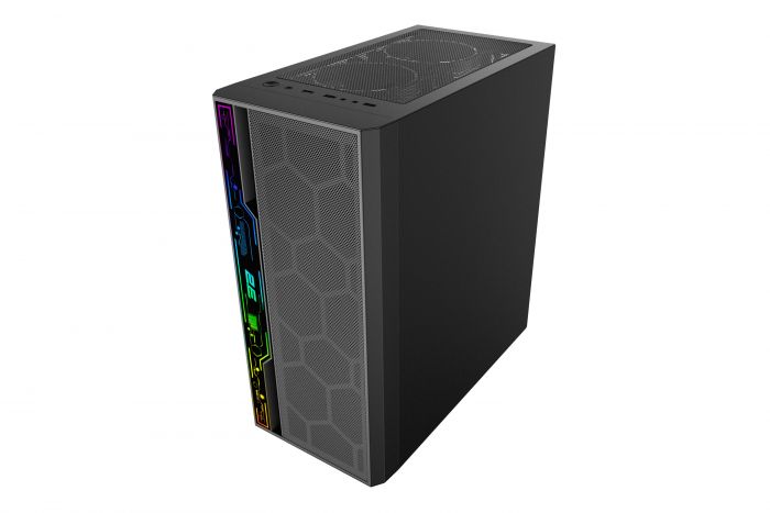 Корпус 2E GAMING Spero G2052 без БЖ 2xUSB3.0, 1xUSB2.0, 1x120мм ARGB, 2x120мм, VGA 345мм, LCS ready, TG Side Panel, ATX, чорний