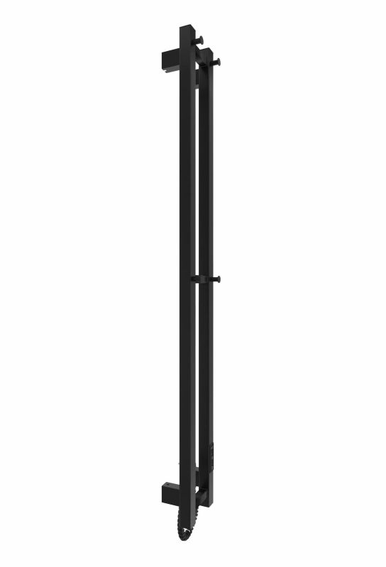Рушникосушка Hygge Family електрична Slim, 1170х140х80мм, таймер-регулятор, сталь, чорний матовий