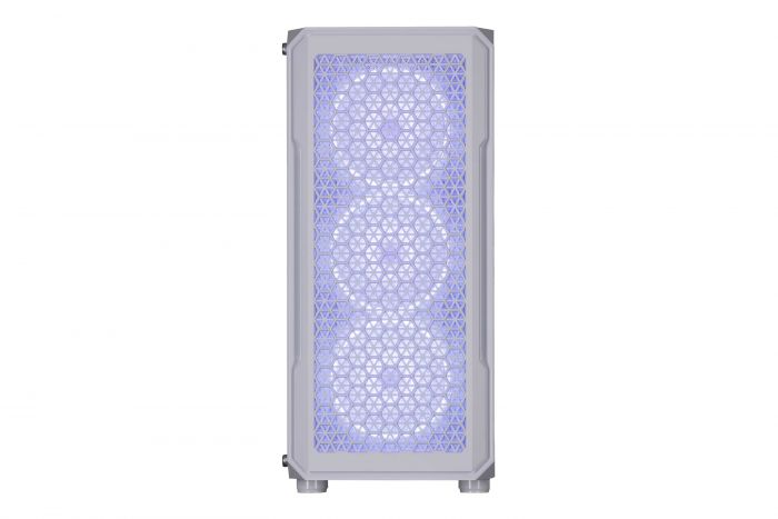 Корпус 2E GAMING Hexagon G338W без БЖ 2xUSB3.0, 1xUSBType-C, 3x120мм ARGB, 1x120мм, VGA 330мм, LCS ready, HUB, TG Side Panel, ATX, білий