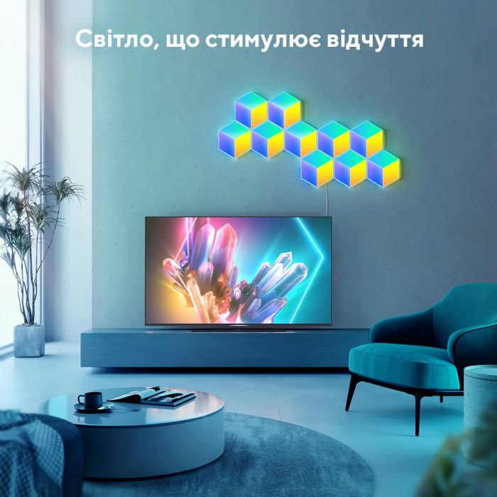 Набір настінних світильників Govee H6066 Glide Hexa Pro LED Light Panels, 10шт, RGBIC, WI-FI/Bluetooth, білий