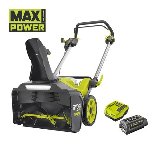 Снігоприбиральна машина акумуляторна Max Power Ryobi RY36STX53A-150 36В 1х5А·год ширина 53см безщітковий двигун викид до 11м висота 35см 25.5кг