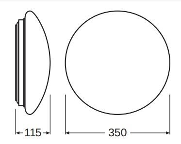 Світильник накладний LEDVANCE SF CIRCULAR LED 18Вт 1440Лм 4000K 350мм IP44 білий