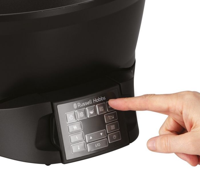 Мультиварка Russell Hobbs GoodToGo, 1000Вт, чаша-6.5л, електронне керув., знімна кришка, кераміка, чорний