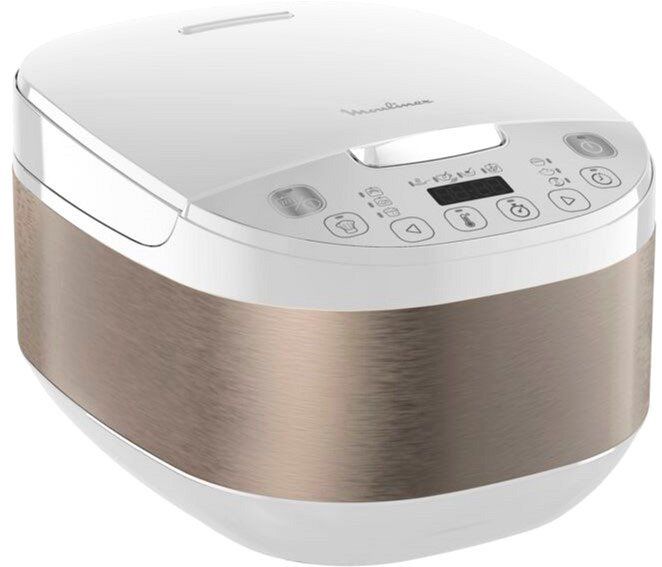 Мультиварка Moulinex SimplyCook Plus, 750Вт, чаша-4л, електронне керув., метал/пластик, білий