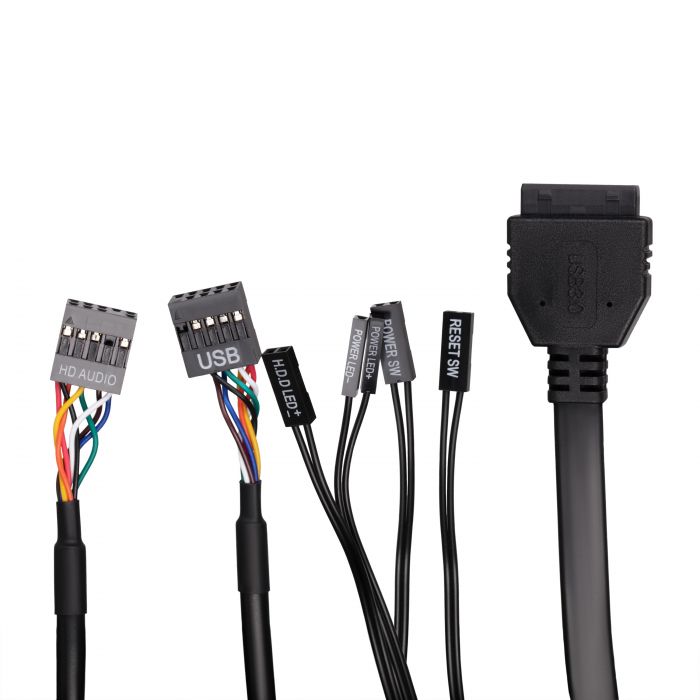 Корпус 2E Credo V500B без БЖ, 1xUSB3.0, 1х USB 2.0, 1xUSB Type-C, 1x120мм, VGA 310мм, ATX, чорний