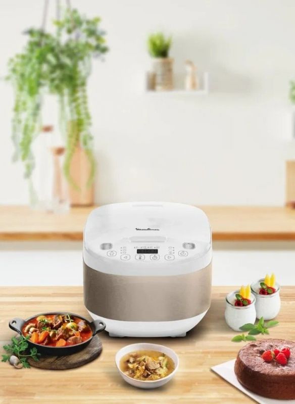 Мультиварка Moulinex SimplyCook Plus, 750Вт, чаша-4л, електронне керув., метал/пластик, білий