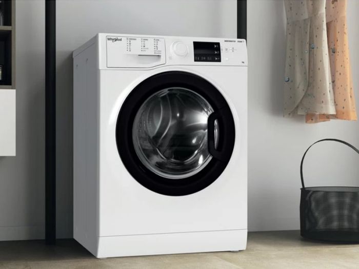 Пральна машина Whirlpool фронтальна, 7кг, 1200, A+++, 43.5см, дисплей, пара, інвертор, люк чорний, білий