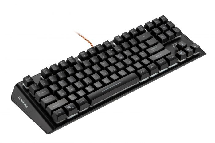 Клавіатура мембранна 2E GAMING KG355 87key, USB-A, EN/UA/RU, LED, чорний