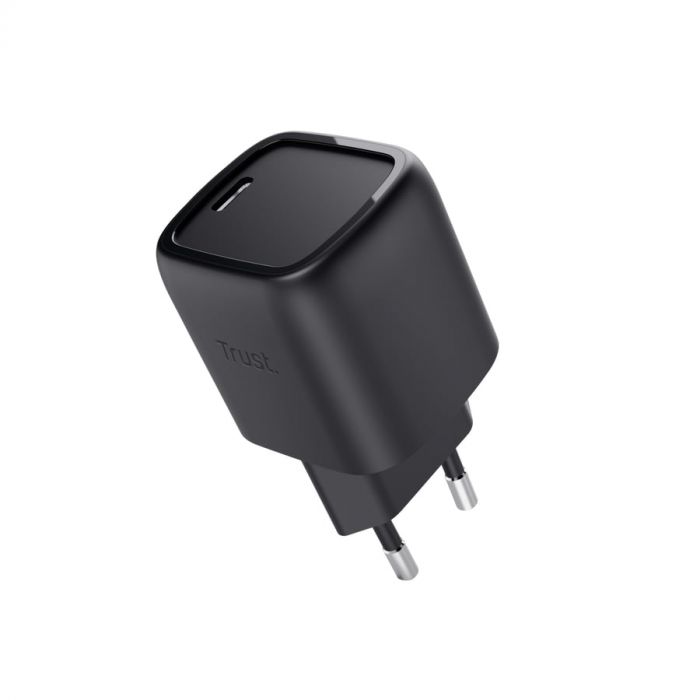 Зарядний пристрій мережевий Trust Maxo 30Вт, GaN, USB-C, PD/PPS, чорний