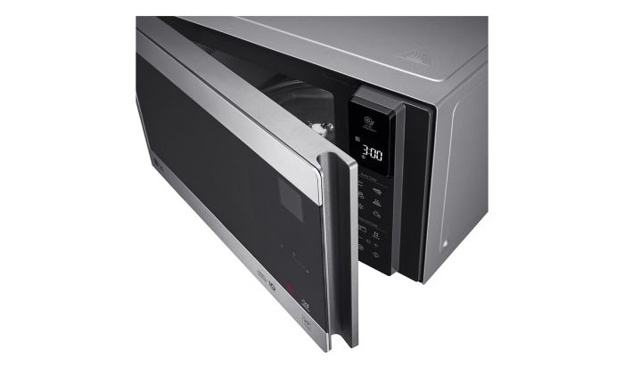 Мікрохвильова піч LG, 25л, електрон. керування, 1000Вт, гриль, дисплей, сріблястий