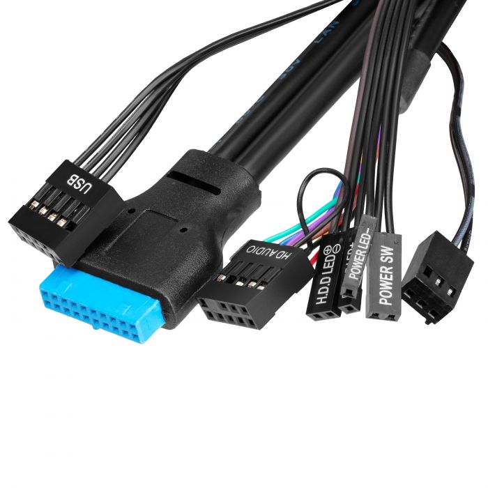 Корпус 2E S616-400 з БЖ 2E 400W-SFX, 1xUSB3.0, 1xUSBType-C, 1x80мм, Micro ATX/ Desktop, чорний