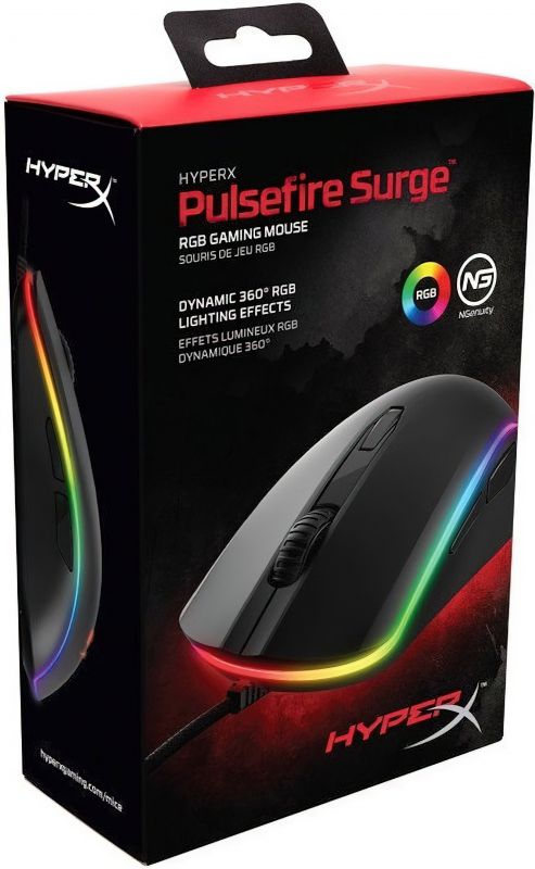 Миша HyperX Pulsefire Surge, RGB, USB-A, чорний