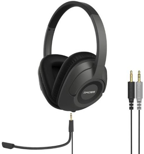 Гарнітура комп'ютерна стерео Over-Ear Koss SB42, 2x 3.5мм, Uni Mic, 2.4м, сірий