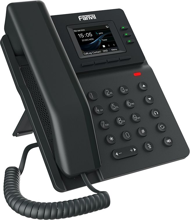 Телефон IP Fanvil V60P 2xFE LAN, 4 SIP line, SW Linux, PoE, 2.4" кольоровий дисплей