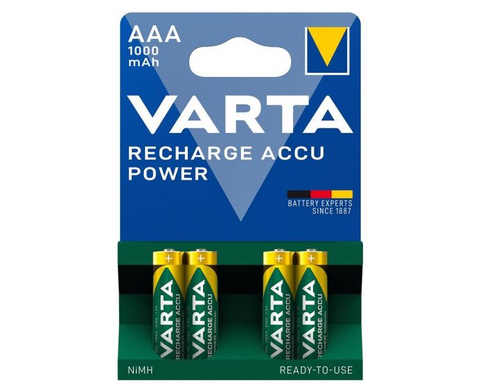 Акумулятор Varta NI-MH Power AAA 1000мА•г, 4шт