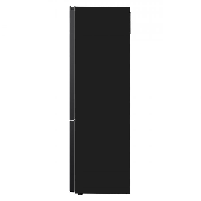 Холодильник LG з нижн. мороз., 203x60х68, холод.відд.-277л, мороз.відд.-110л, 2дв., E, NF, інв., диспл зовн., Fresh Сonverter, Metal Fresh, чорний