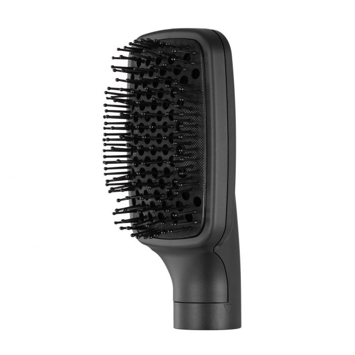 Фен-щітка Ardesto  Brush Pink Touch, 1200Вт, 2 швидкості, 2 темп. режими, LED-дисплей, функція іонізації , 4 насадки, сірий+ рожевий