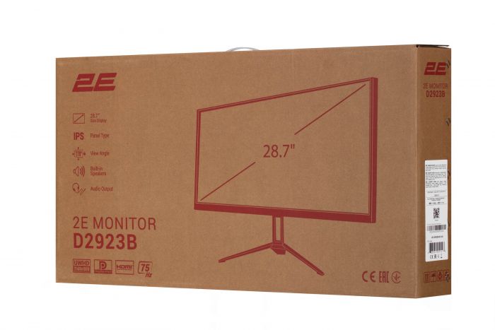 Монітор 2E 28.7" D2923B 2xHDMI, DP, MM, IPS, 2560x1080, 21:9, 75Hz, FreeSync