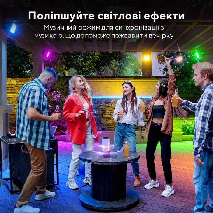 Набір настінних світильників Govee H7060 LED Smart Flood Lights, 4шт, RGBICWW, WI-FI/Bluetooth, чорний Набір настінних світильників Govee H7060 LED Smart Flood Lights, 4шт, RGBICWW, WI-FI/Bluetooth, чорний
