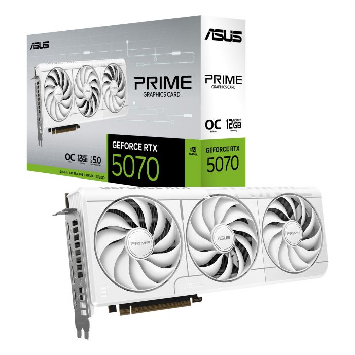 Відеокарта ASUS GeForce RTX 5070 12GB GDDR7 OC PRIME-RTX5070-O12G-WHITE білий Відеокарта ASUS GeForce RTX 5070 12GB GDDR7 OC PRIME-RTX5070-O12G-WHITE білий