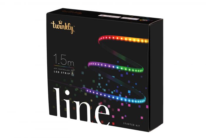 Стрічка Smart LED Twinkly Line RGB, Gen II, IP20, довжина 1,5м, кабель чорний