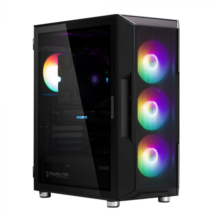 Корпус Zalman I3 Neo без БЖ, 1xUSB3.0, 2xUSB2.0, 4x120мм RGB, VGA 355мм, LCS ready, TG Side Panel, ATX, чорний