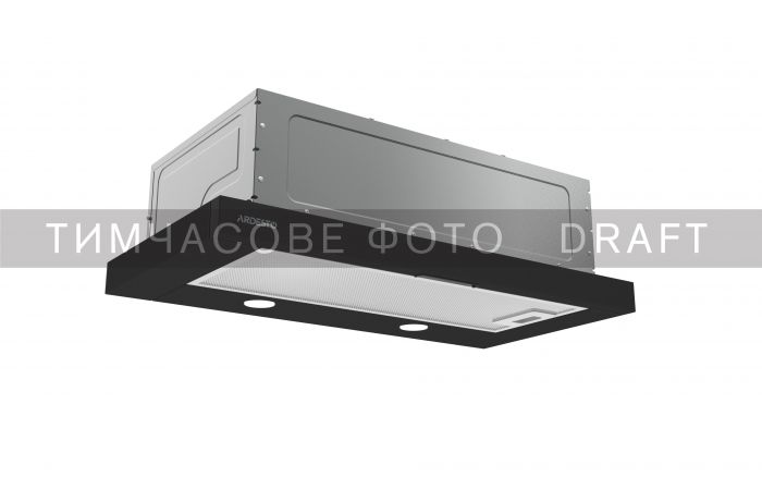 Витяжка Ardesto телескопічна, 60см, 450м3ч, метал, 2х1Вт LED, кнопкове, чорний