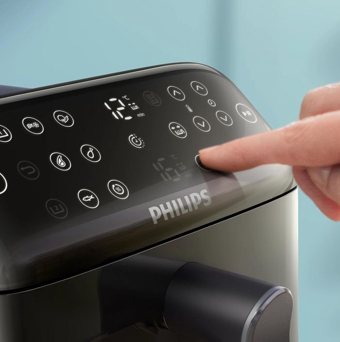 Мультипіч Philips Stacked Dual 2300Вт, чаша-5+5л, сенсорне управл., 6 авто. программ, пластик, чорний