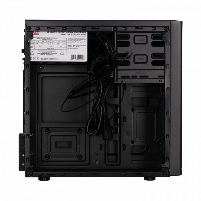 Корпус 2E Basis RD863-400 з БЖ 2E ATX400W, 2xUSB2.0, VGA 320мм, mATX, чорний