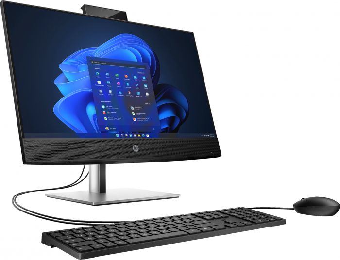 Комп'ютер персональний моноблок HP ProOne 440-G9 23.8" FHD IPS AG, Intel i3-13100T, 8GB, F512GB, UMA, WiFi, кл+м, 3р, DOS, чорний