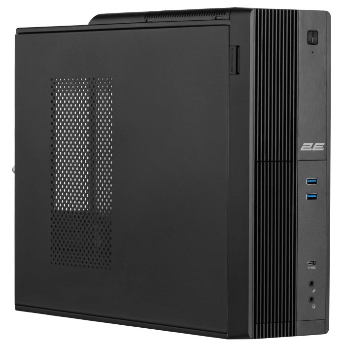 Корпус 2E S616-400 з БЖ 2E 400W-SFX, 1xUSB3.0, 1xUSBType-C, 1x80мм, Micro ATX/ Desktop, чорний