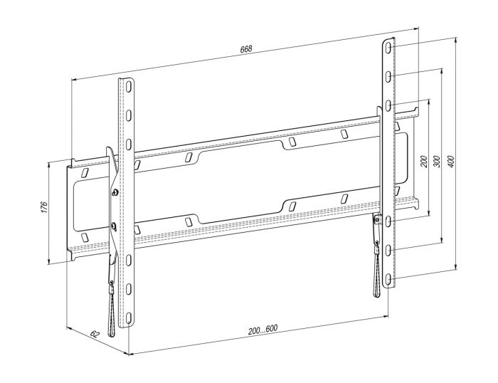 Кріплення ТВ з кутом нахилу Simpler 68EN 40-80"