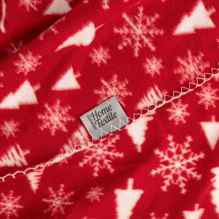 Плед Ardesto Christmas Fleece 130x160см, 100% поліестер, засніжені ялинки