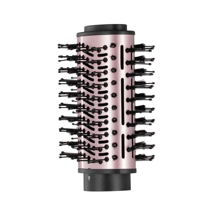 Фен-щітка Ardesto  Brush Pink Touch, 1200Вт, 2 швидкості, 2 темп. режими, LED-дисплей, функція іонізації , 4 насадки, сірий+ рожевий