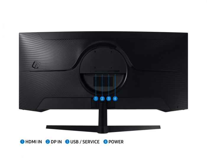 Монітор Samsung 34" Odyssey G5 C34G55TWW D-Sub, 2xHDMI, DP, VA, 3440x1440, 21:9, 165Hz, 1ms, CURVED