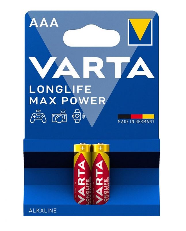 Батарейка Varta Longlife Max Power лужна AAA  блістер, 2 шт